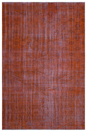 Atina Orange Vintage Wool Handmade Area Rug 6'1" x 9'3"