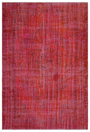 Atina Red Vintage Wool Handmade Area Rug 4'4" x 13'0"