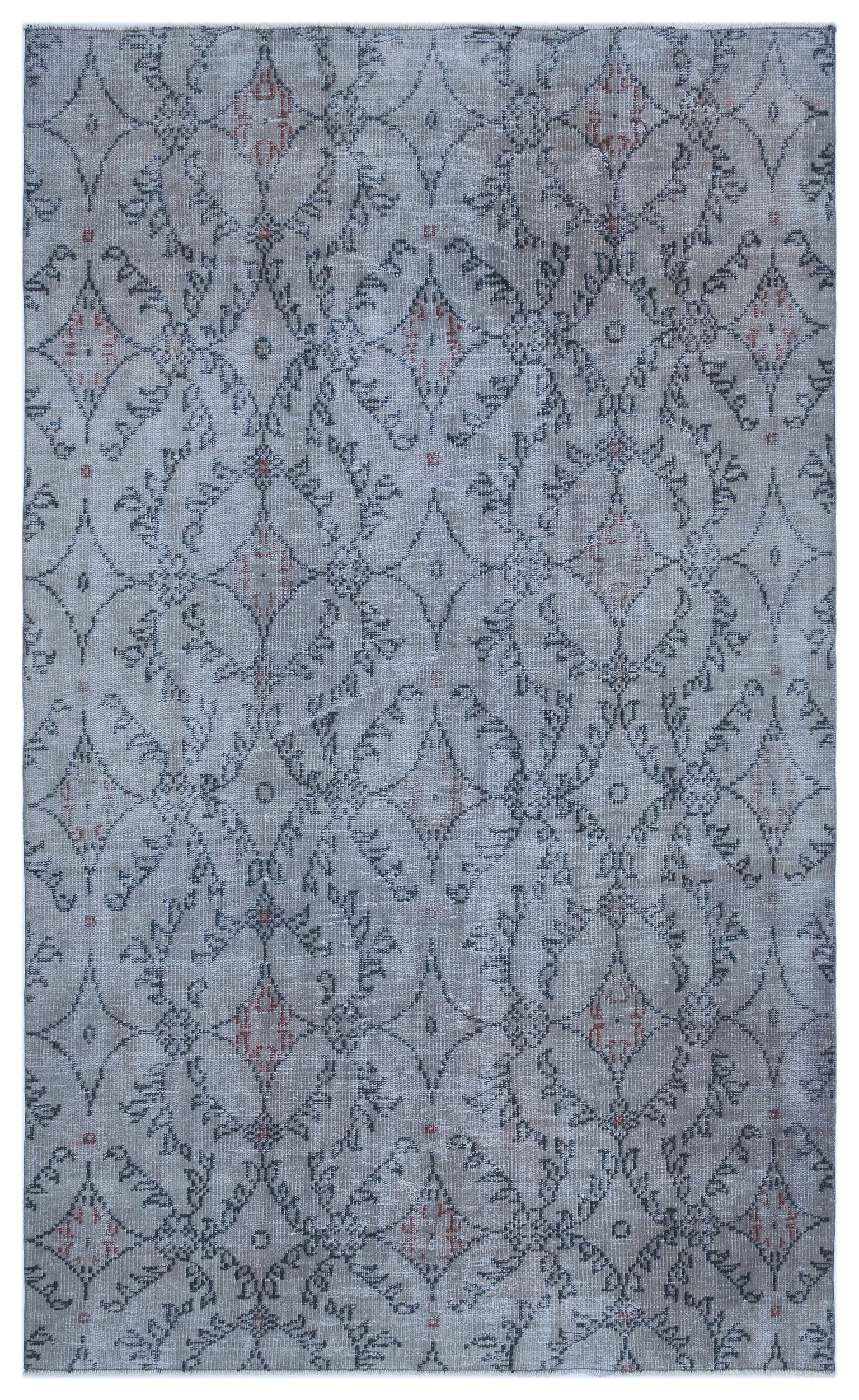 Atina Blue Vintage Wool Handmade Area Rug 5'1" x 8'6"