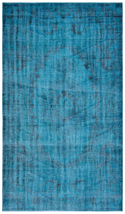 Atina Turquoise Vintage Wool Handmade Area Rug 5'3" x 8'11"