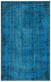 Atina Turquoise Vintage Wool Handmade Area Rug 5'5" x 8'7"