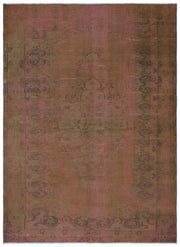 Atina Brown Vintage Wool Handmade Area Rug 5'6" x 7'9"