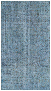 Atina Blue Vintage Wool Handmade Area Rug 5'5" x 9'7"