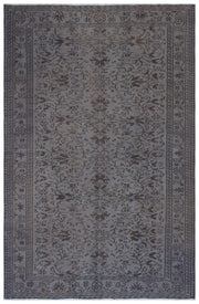 Atina Grey Vintage Wool Handmade Area Rug 5'2" x 8'0"