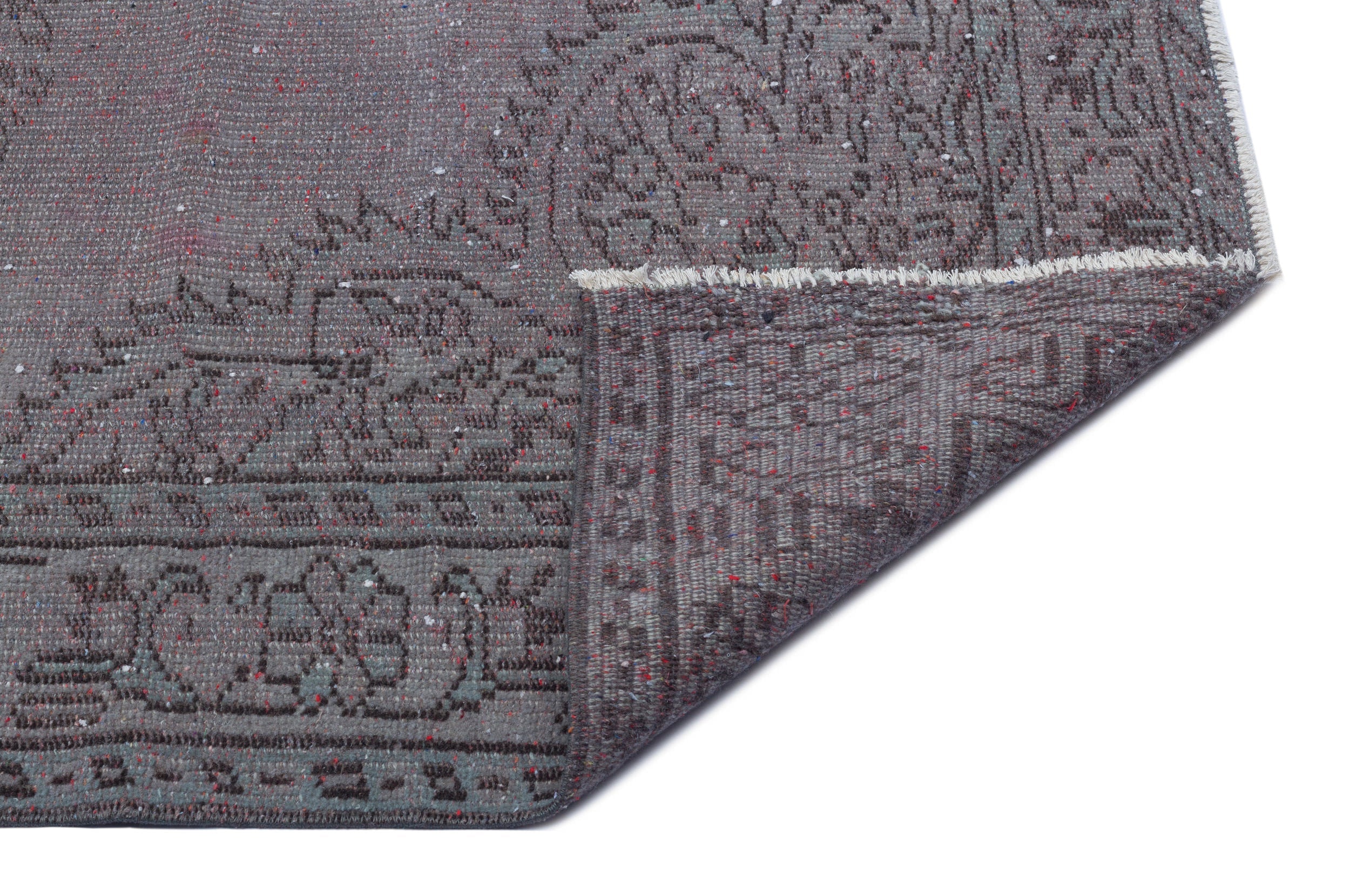 Atina Grey Vintage Wool Handmade Area Rug 5'8" x 9'2"