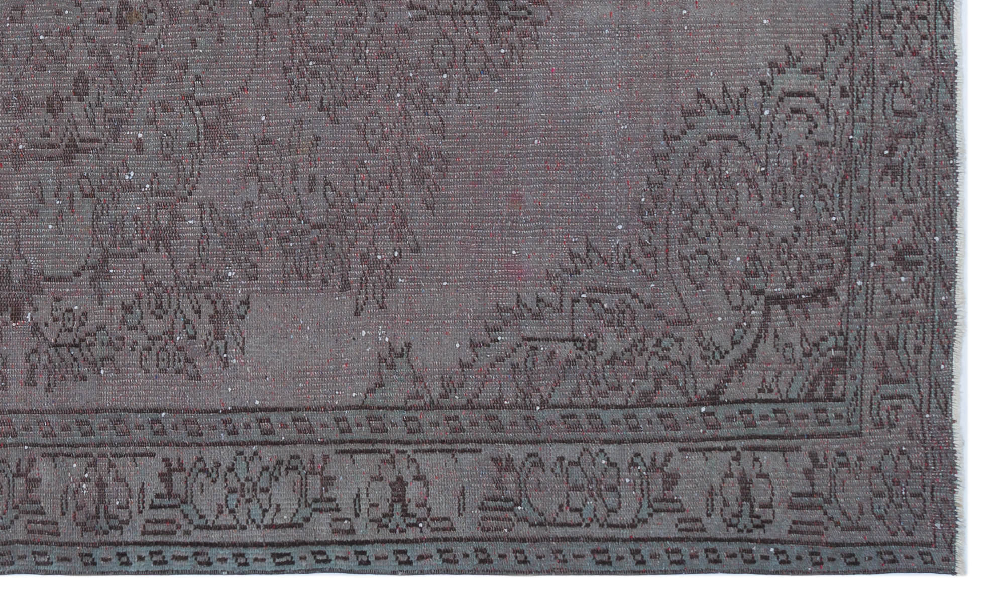 Atina Grey Vintage Wool Handmade Area Rug 5'8" x 9'2"
