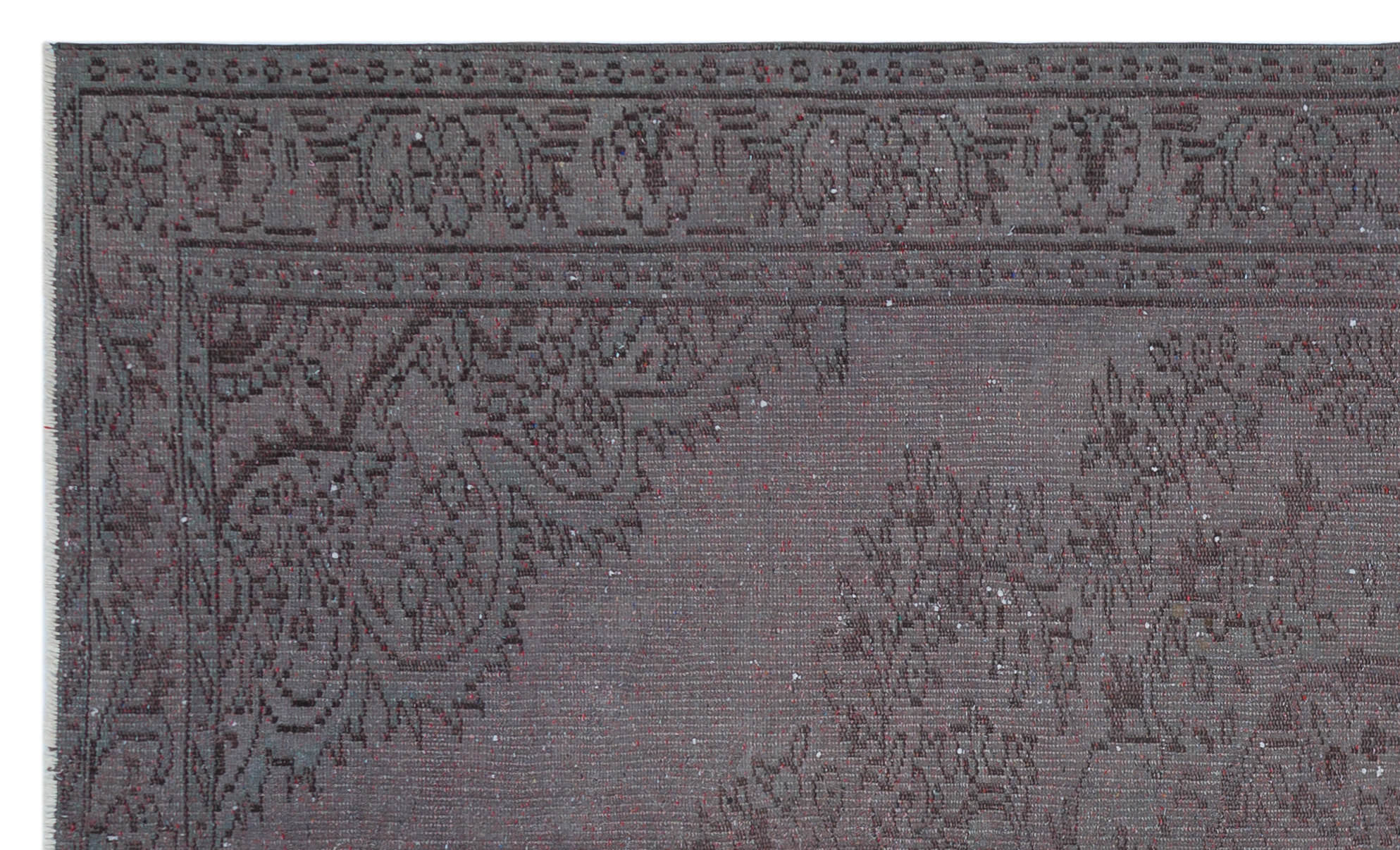 Atina Grey Vintage Wool Handmade Area Rug 5'8" x 9'2"
