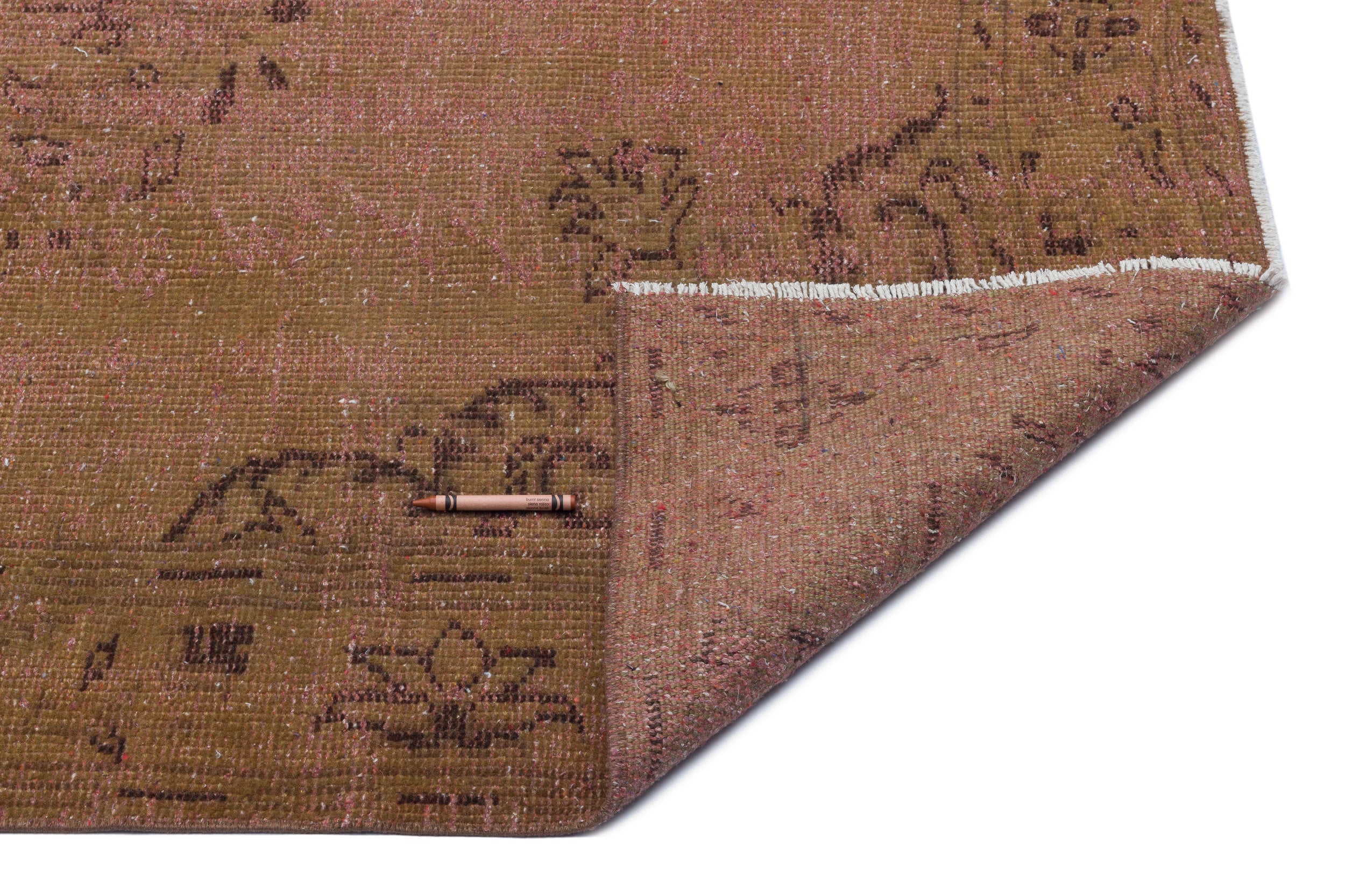 Atina Brown Vintage Wool Handmade Area Rug 5'3" x 8'6"