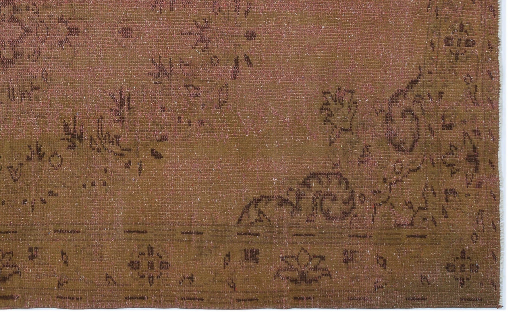 Atina Brown Vintage Wool Handmade Area Rug 5'3" x 8'6"