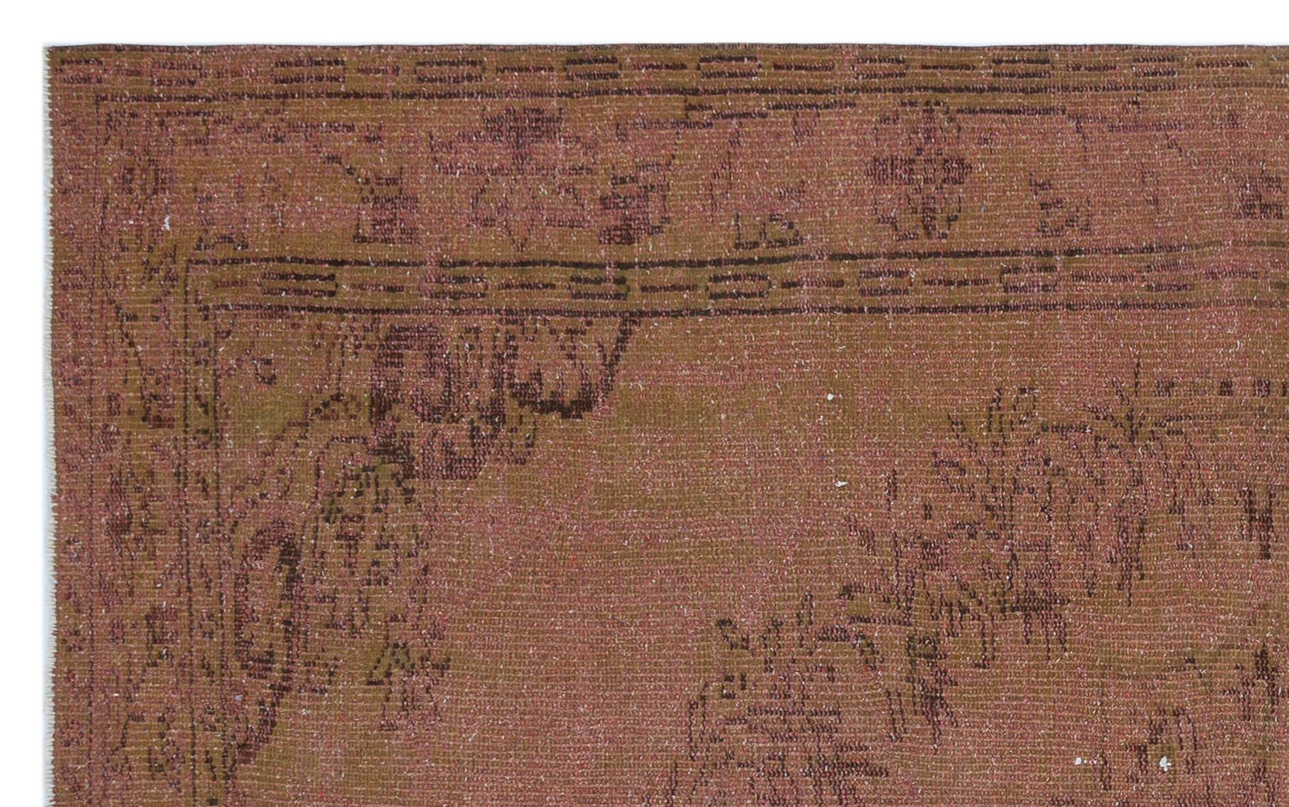 Atina Brown Vintage Wool Handmade Area Rug 5'3" x 8'6"