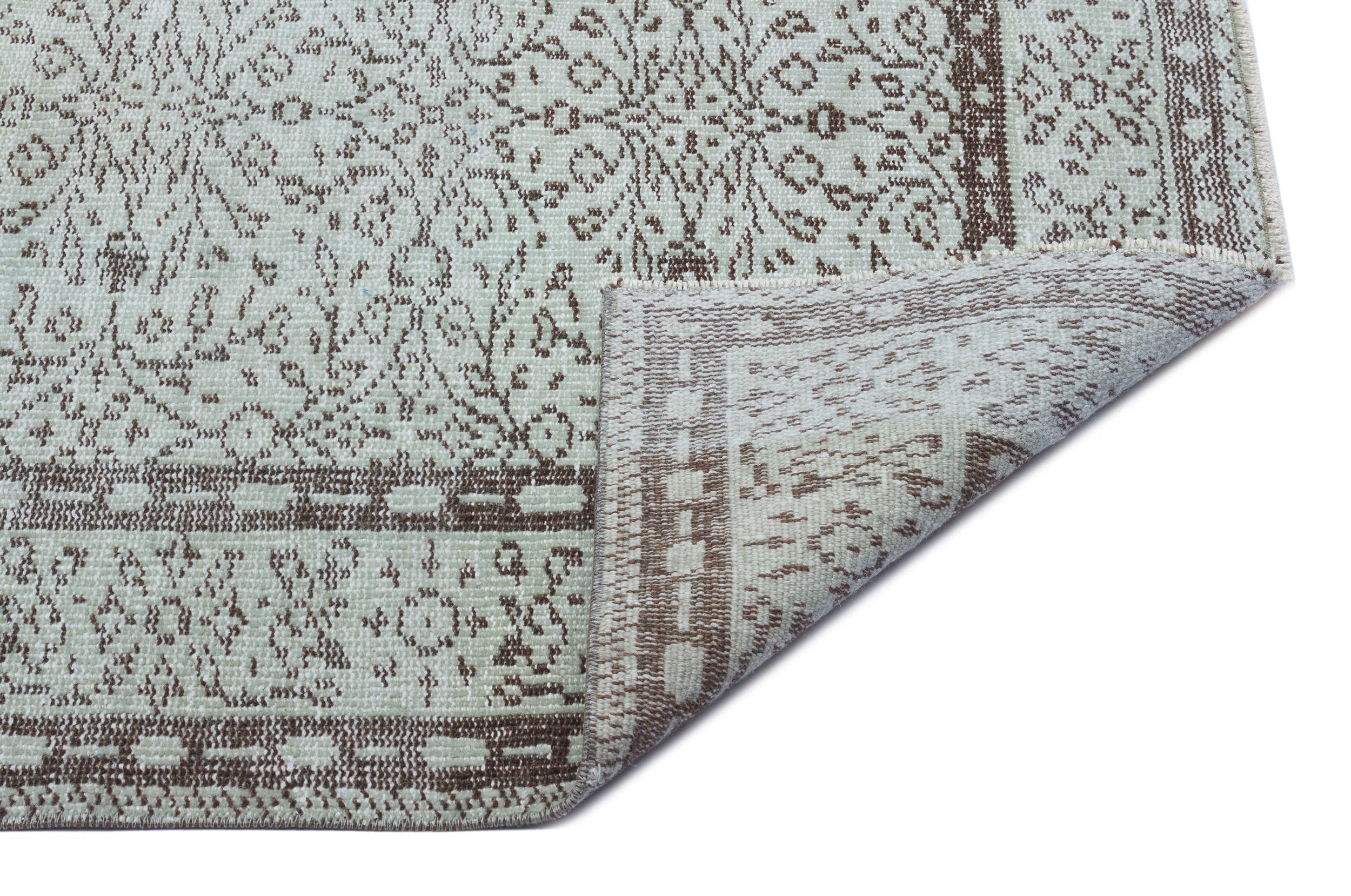 Atina Grey Vintage Wool Handmade Area Rug 5'8" x 9'0"