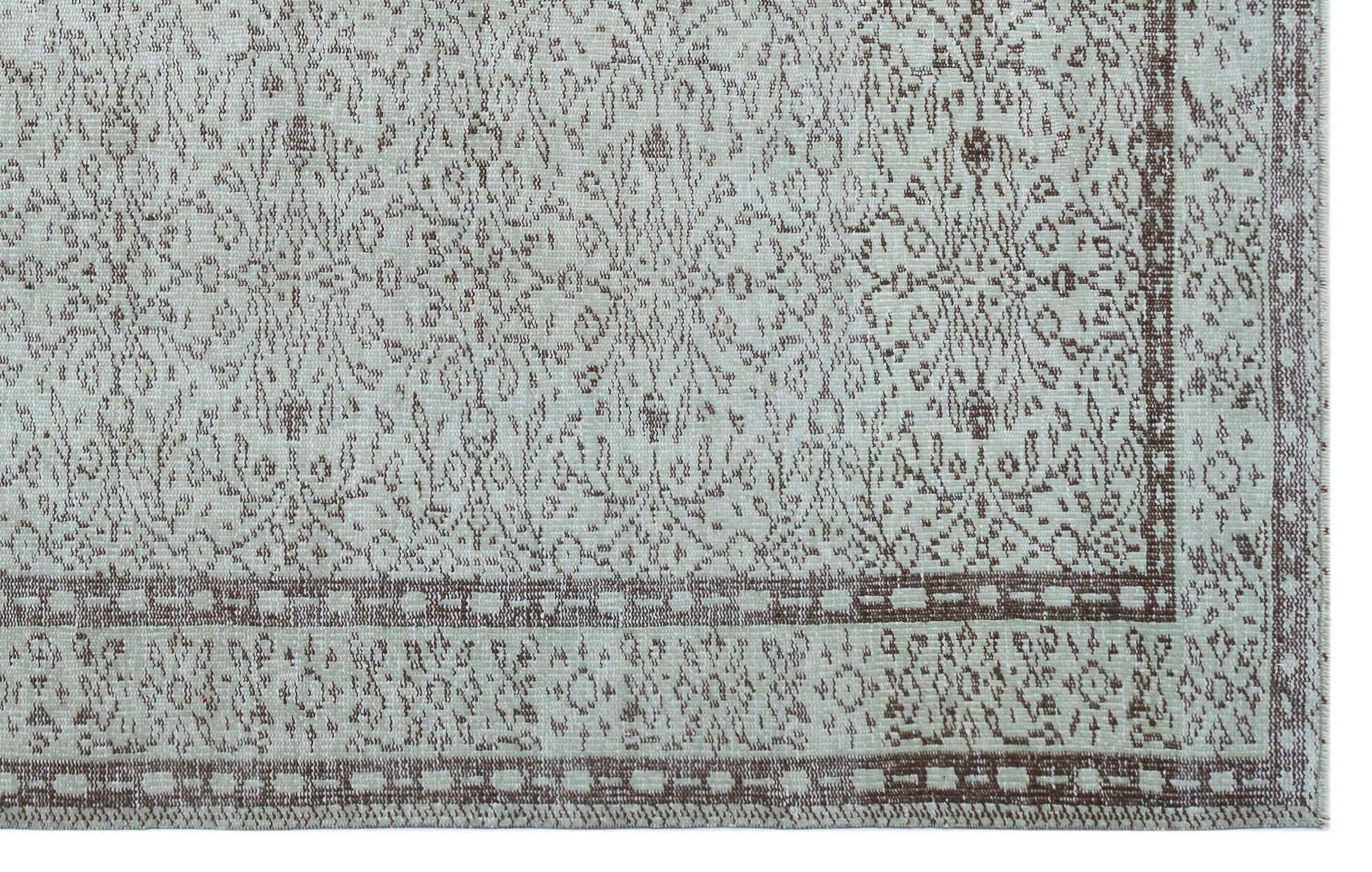 Atina Grey Vintage Wool Handmade Area Rug 5'8" x 9'0"