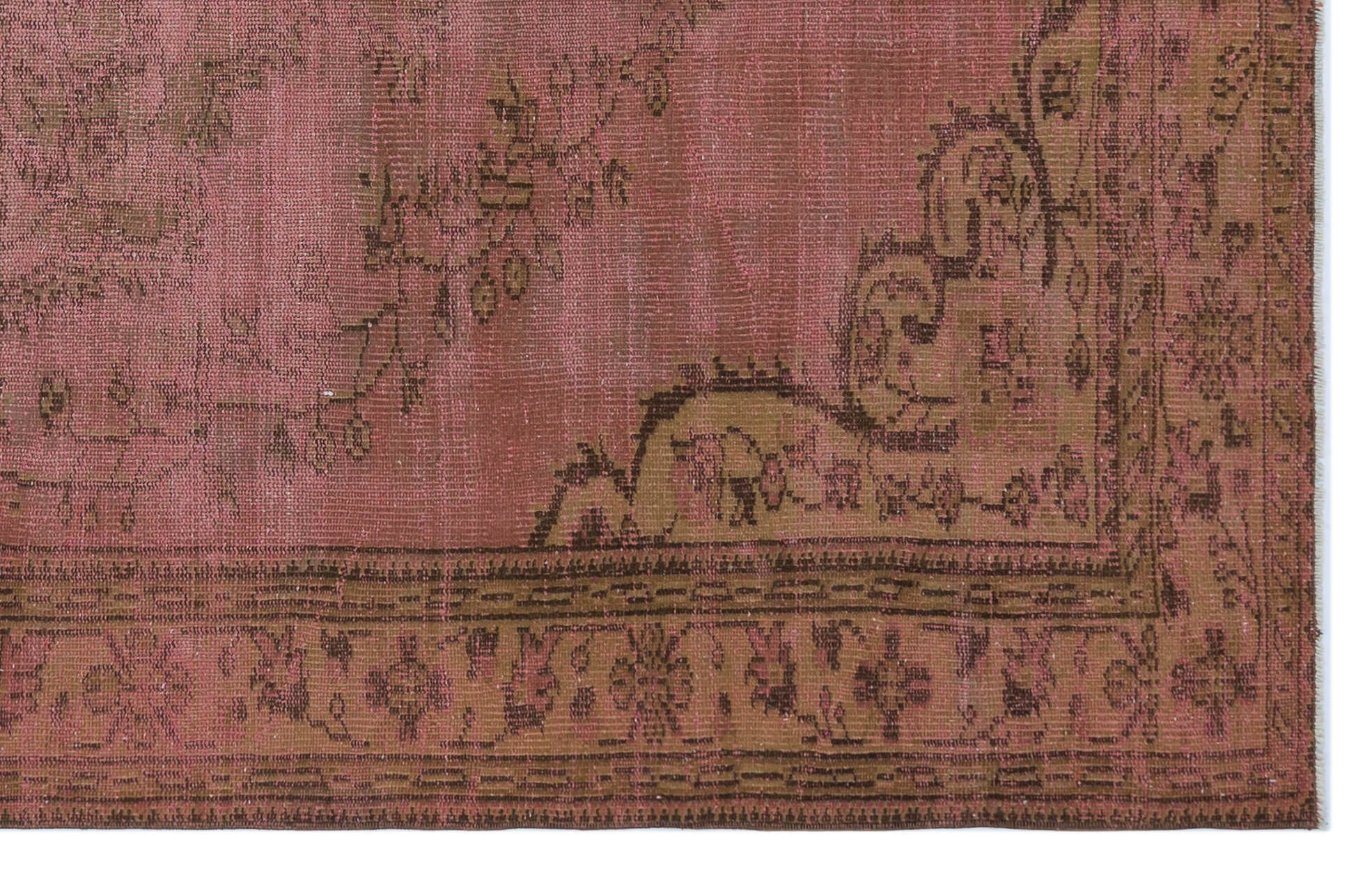 Atina Brown Vintage Wool Handmade Area Rug 5'8" x 9'1"
