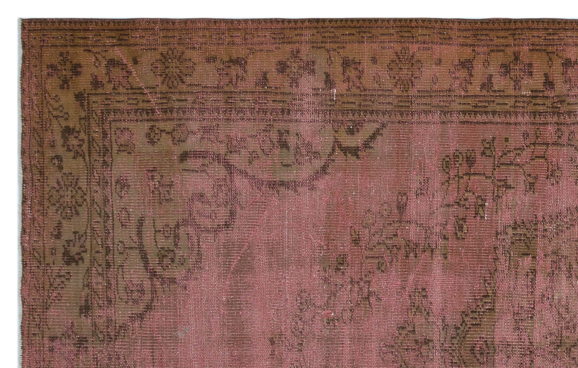 Atina Brown Vintage Wool Handmade Area Rug 5'8" x 9'1"