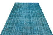 Atina Turquoise Vintage Wool Handmade Area Rug 5'8" x 9'10"