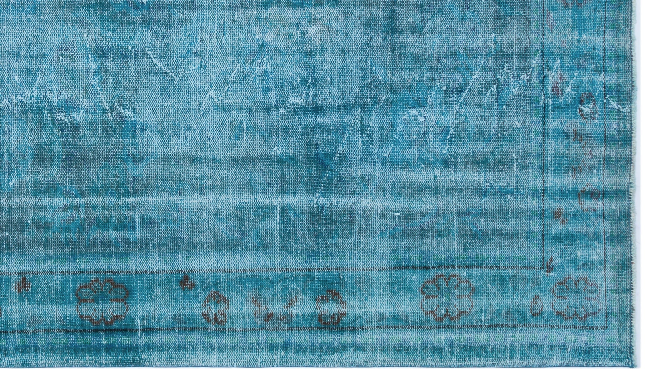 Atina Turquoise Vintage Wool Handmade Area Rug 5'8" x 9'10"
