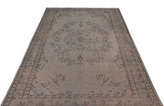 Atina Grey Vintage Wool Handmade Area Rug 5'7" x 8'0"