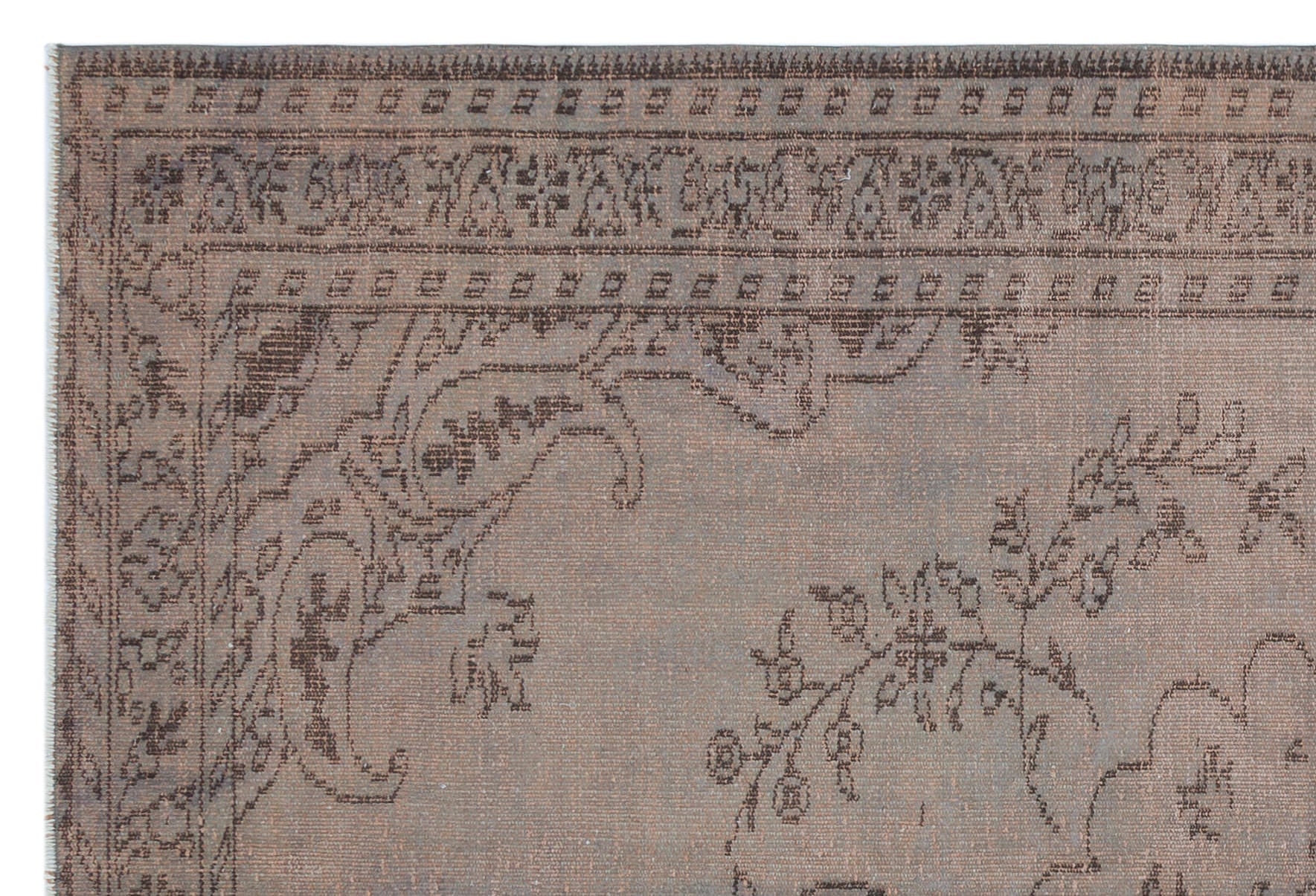 Atina Grey Vintage Wool Handmade Area Rug 5'7" x 8'0"