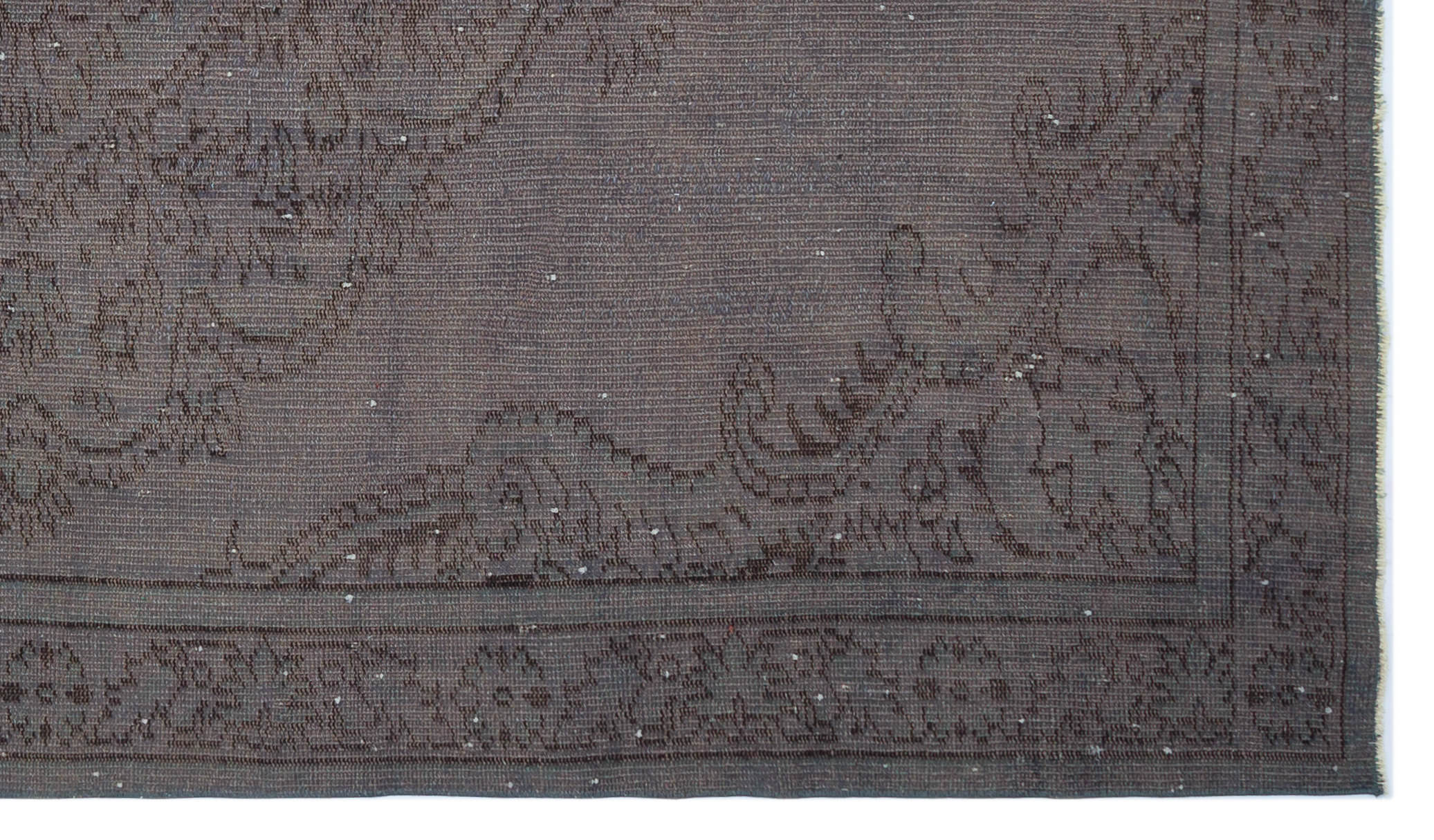 Atina Grey Vintage Wool Handmade Area Rug 5'5" x 9'11"