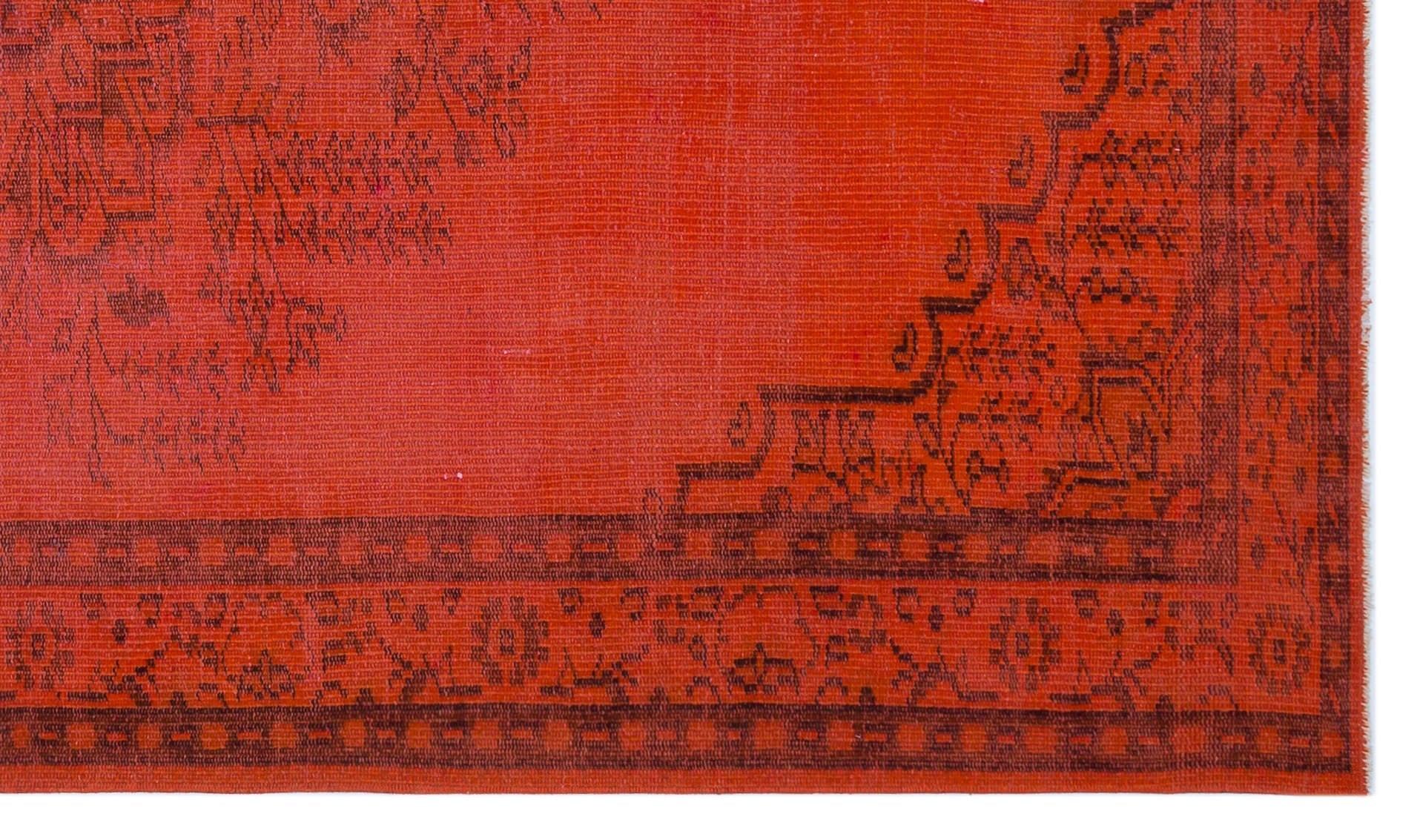 Atina Red Vintage Wool Handmade Area Rug 4'10" x 9'3"