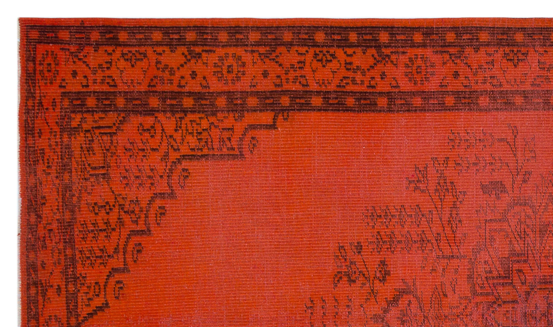 Atina Red Vintage Wool Handmade Area Rug 4'10" x 9'3"