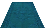 Atina Turquoise Vintage Wool Handmade Area Rug 5'7" x 8'11"