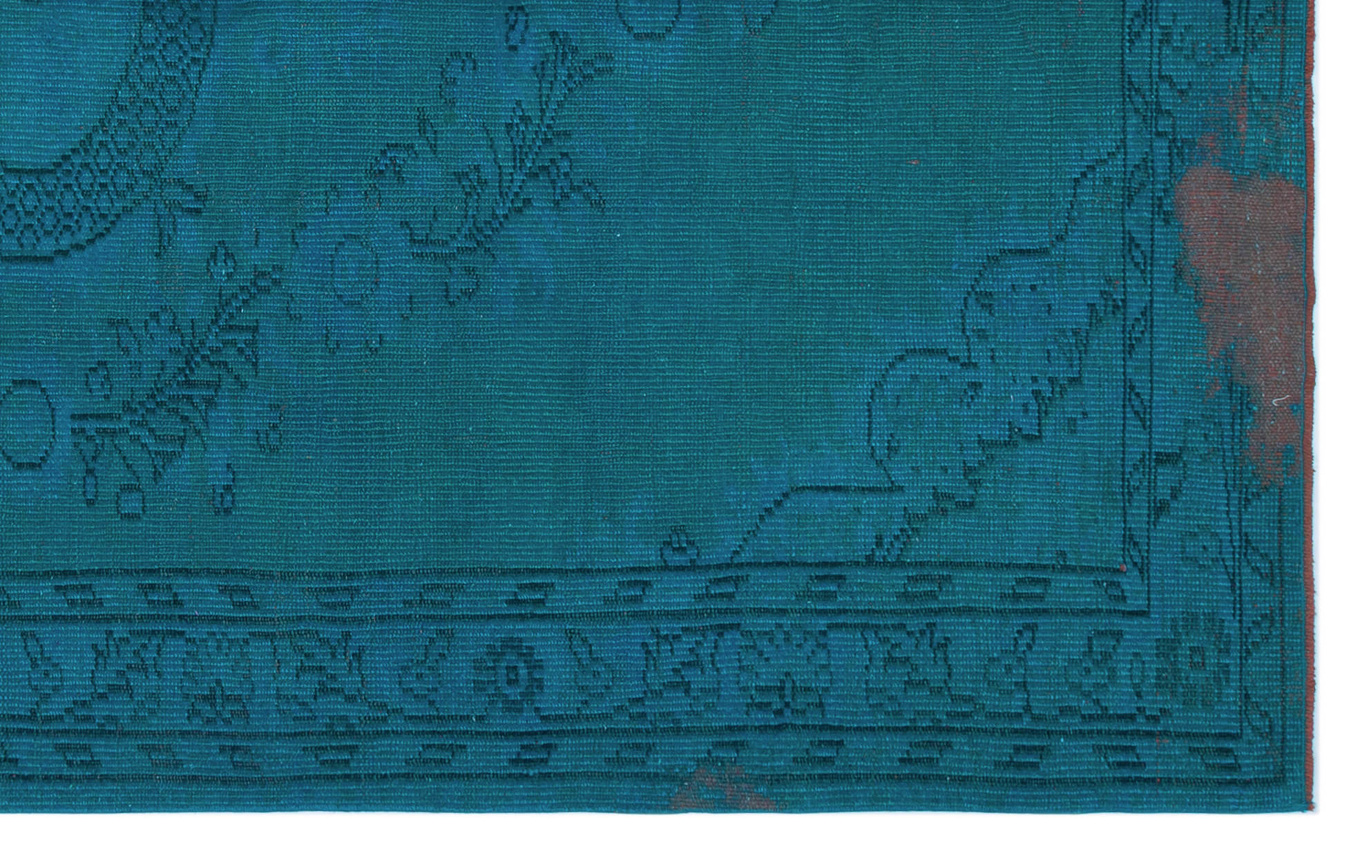 Atina Turquoise Vintage Wool Handmade Area Rug 5'7" x 8'11"