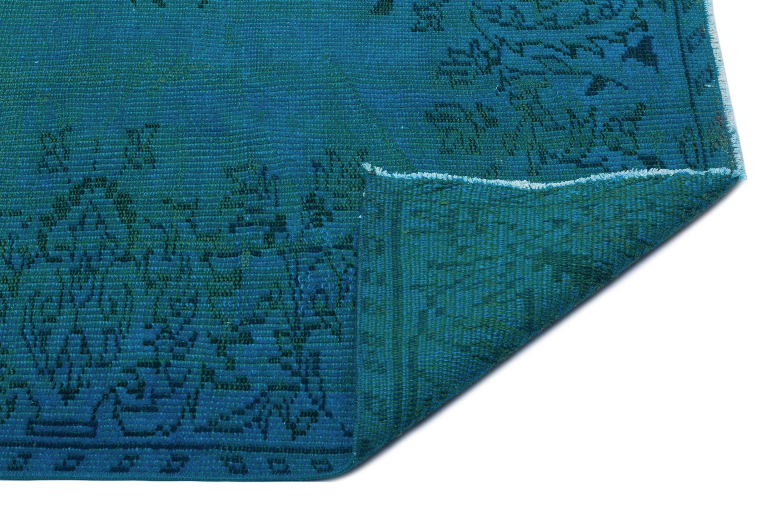 Atina Turquoise Vintage Wool Handmade Area Rug 5'3" x 7'10"