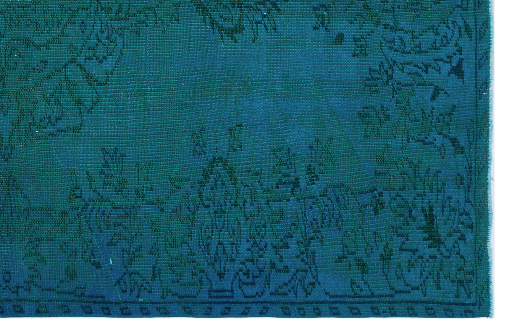Atina Turquoise Vintage Wool Handmade Area Rug 5'3" x 7'10"