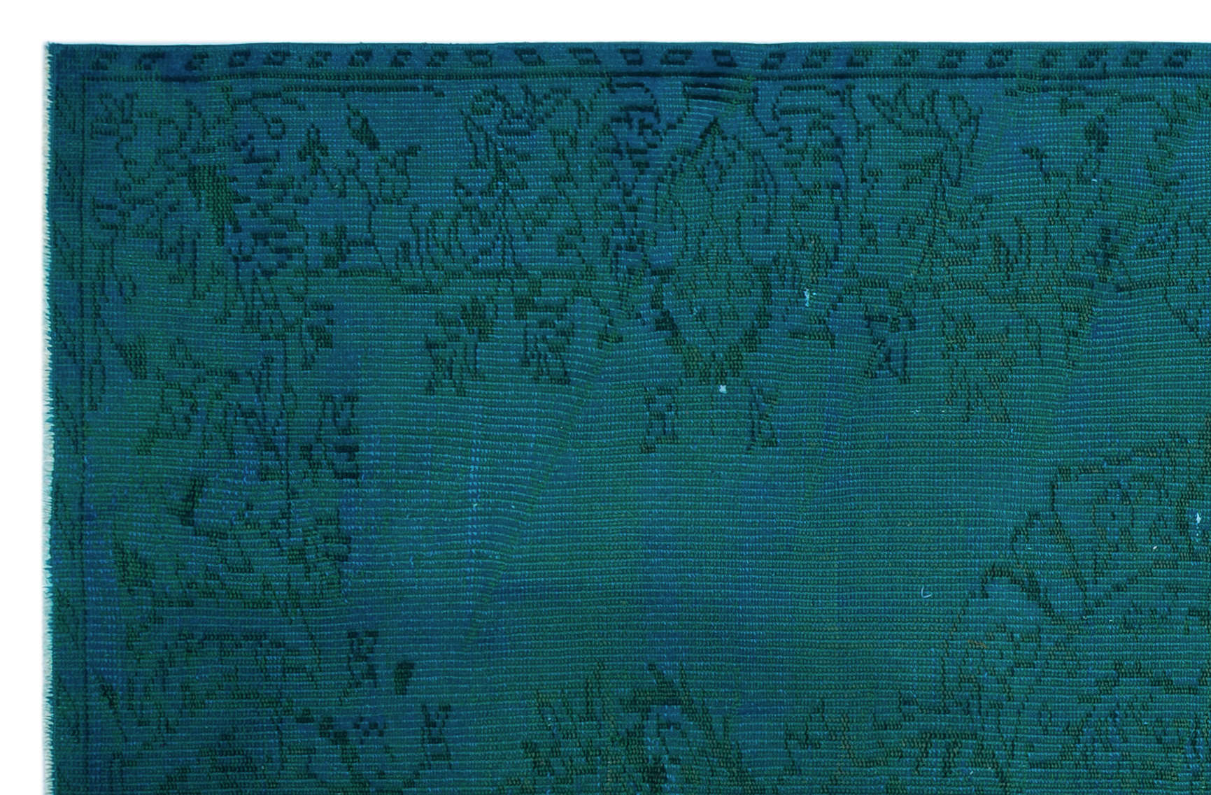 Atina Turquoise Vintage Wool Handmade Area Rug 5'3" x 7'10"