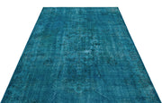 Atina Turquoise Vintage Wool Handmade Area Rug 5'5" x 9'3"