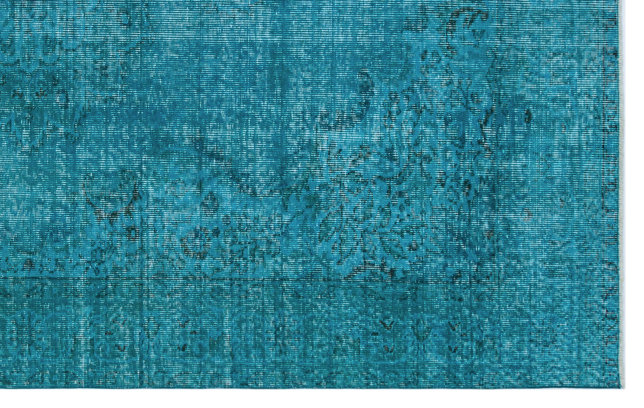 Atina Turquoise Vintage Wool Handmade Area Rug 6'1" x 9'7"