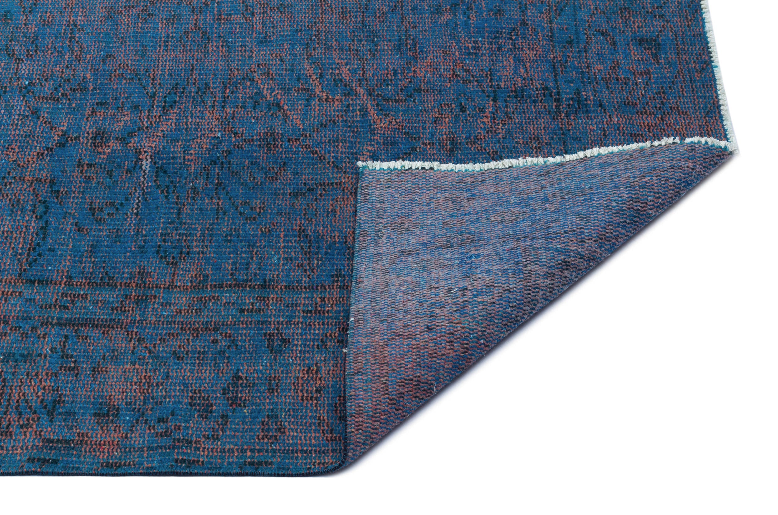 Atina Blue Vintage Wool Handmade Area Rug 5'1" x 8'4"