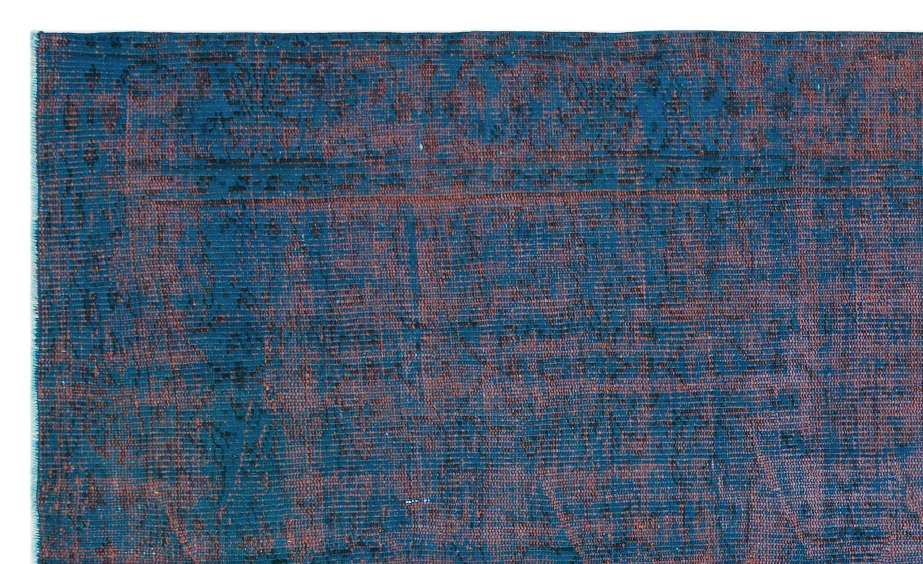 Atina Blue Vintage Wool Handmade Area Rug 5'1" x 8'4"
