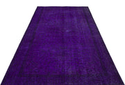 Atina Purple Vintage Wool Handmade Area Rug 5'6" x 9'5"