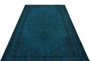 Atina Turquoise Vintage Wool Handmade Area Rug 5'7" x 8'8"