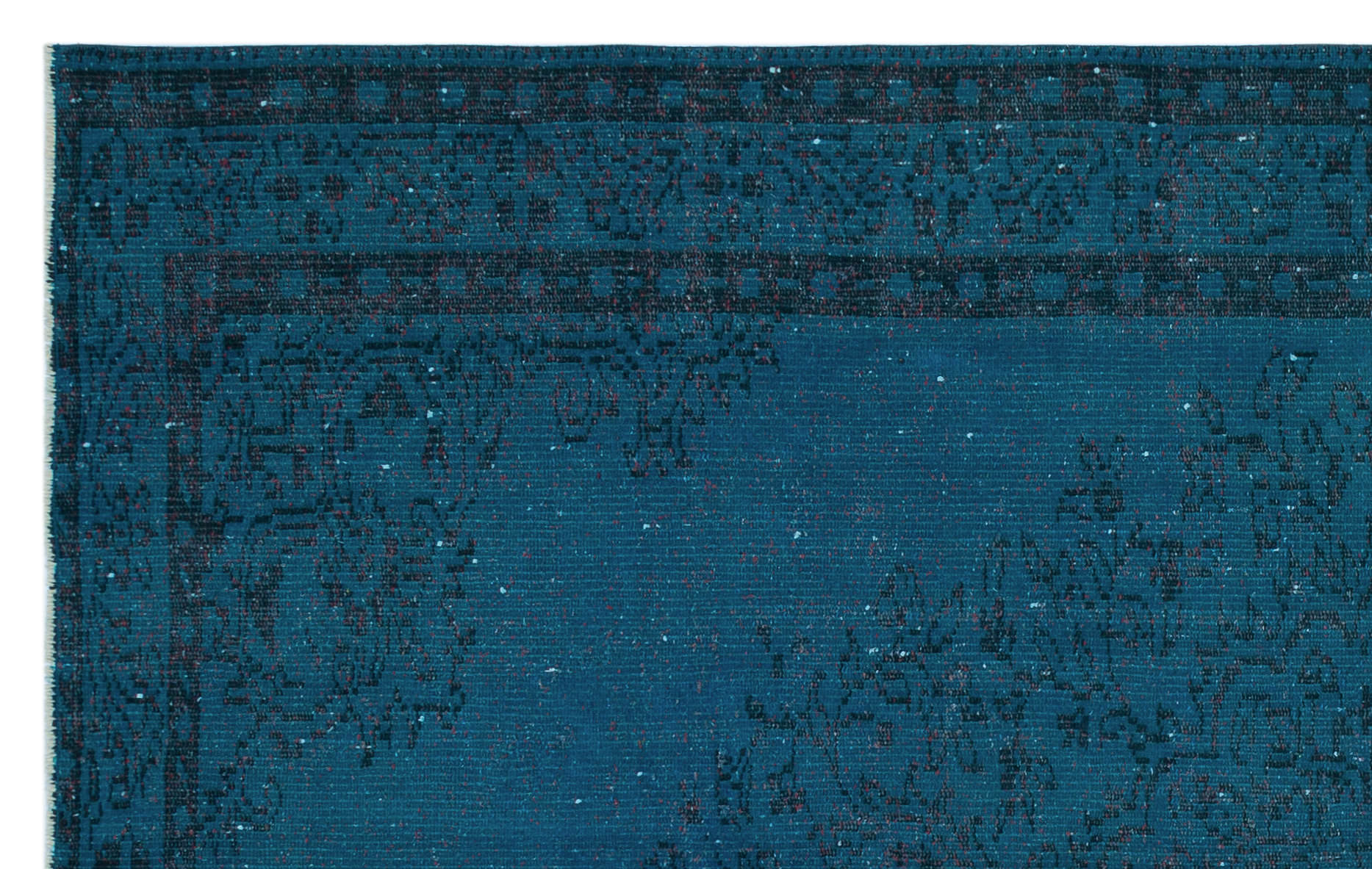 Atina Turquoise Vintage Wool Handmade Area Rug 5'7" x 8'8"