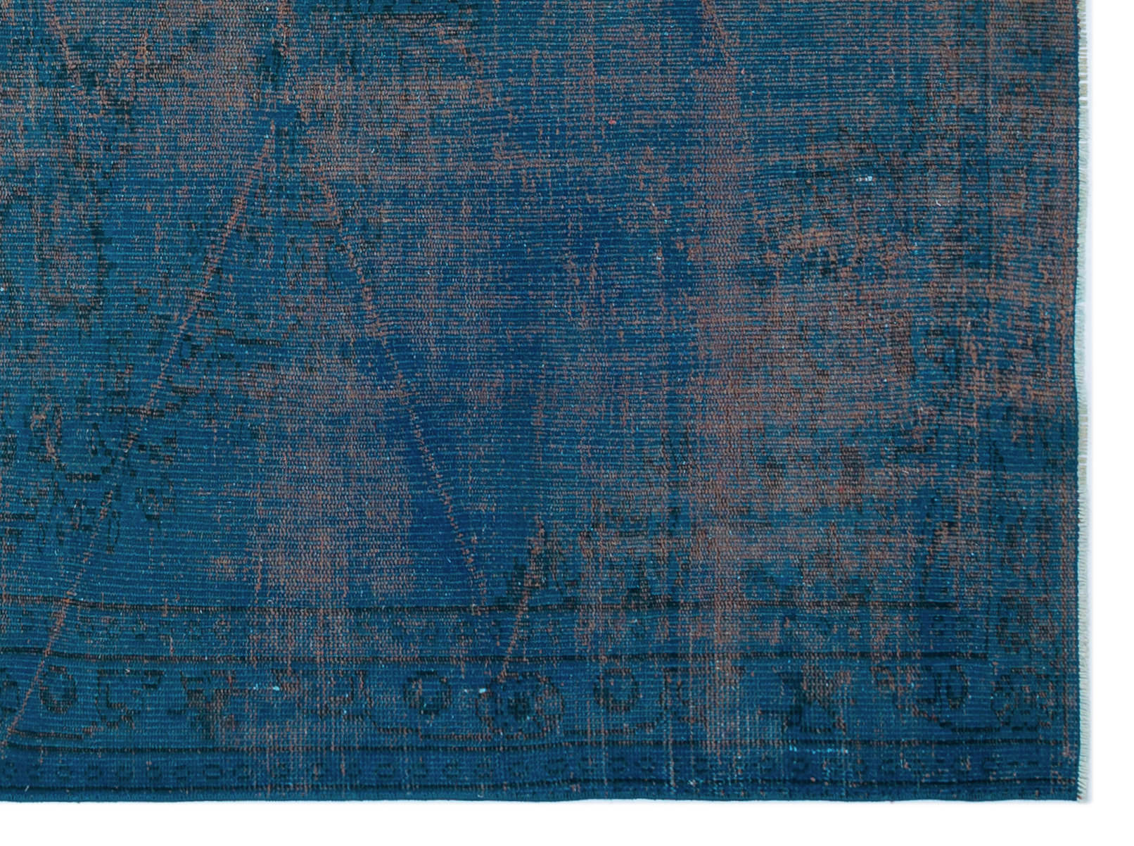 Atina Turquoise Vintage Wool Handmade Area Rug 5'7" x 7'5"