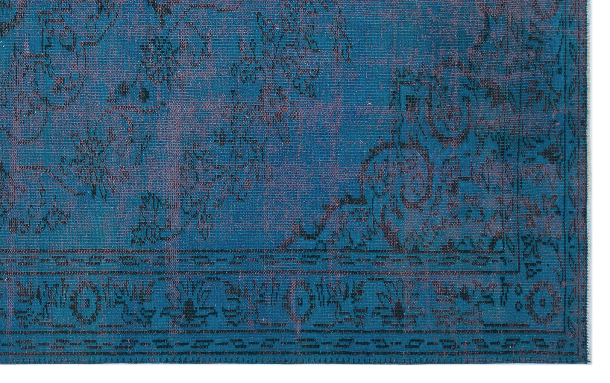 Atina Turquoise Vintage Wool Handmade Area Rug 5'10" x 9'5"