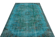 Atina Turquoise Vintage Wool Handmade Area Rug 5'5" x 8'11"
