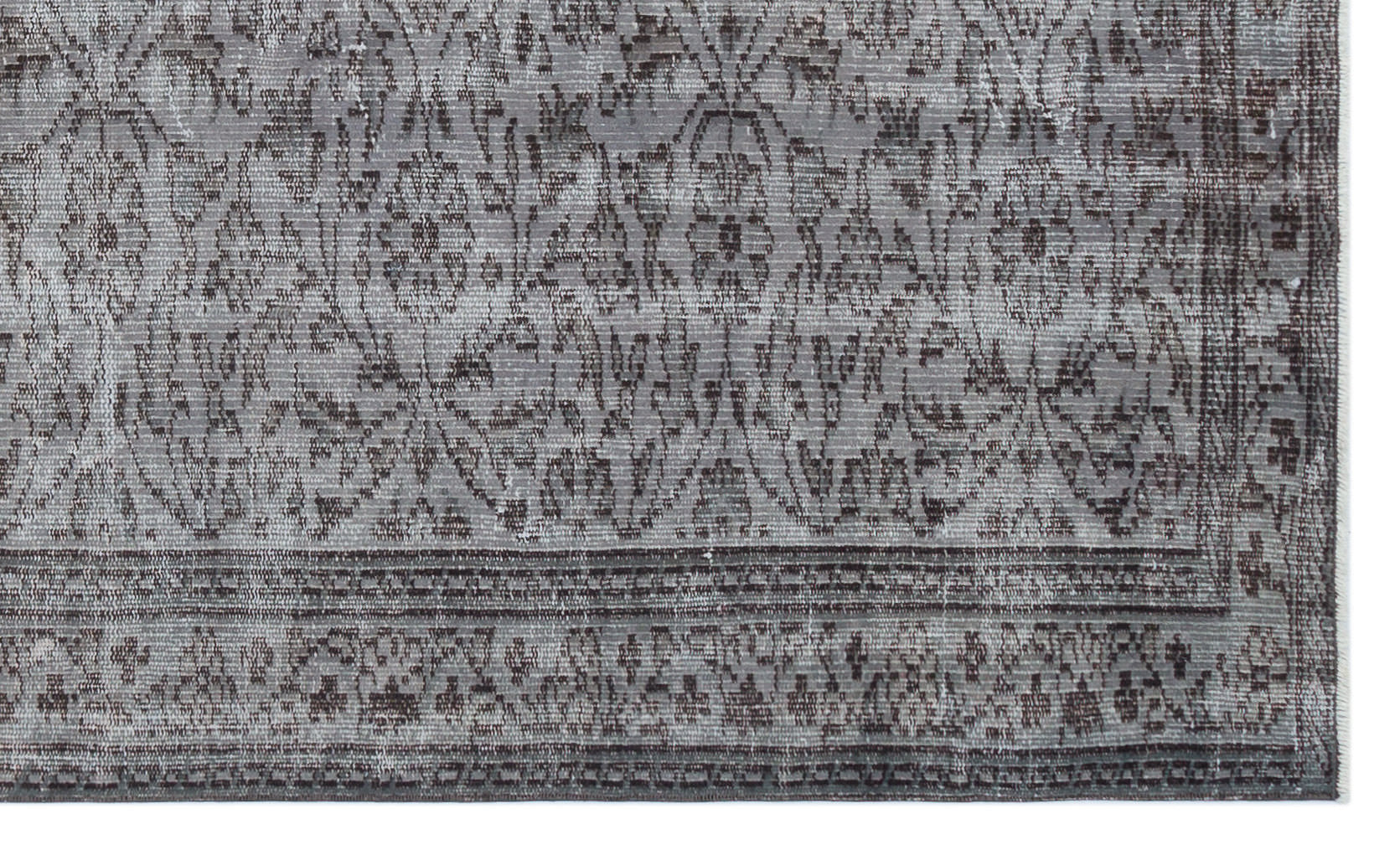 Atina Grey Vintage Wool Handmade Area Rug 4'8" x 7'9"