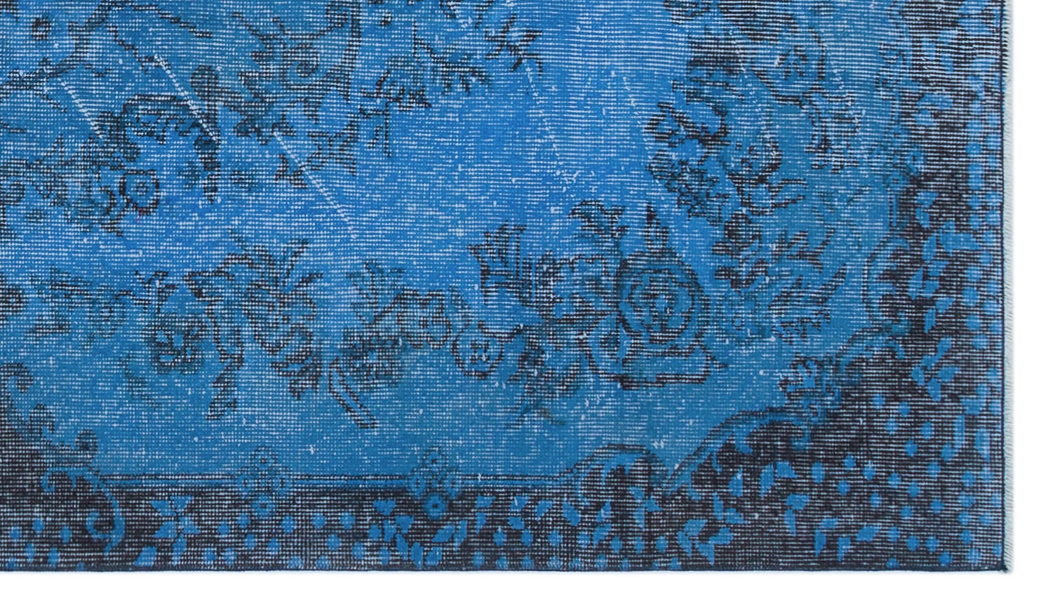 Atina Blue Vintage Wool Handmade Area Rug 3'10" x 6'11"