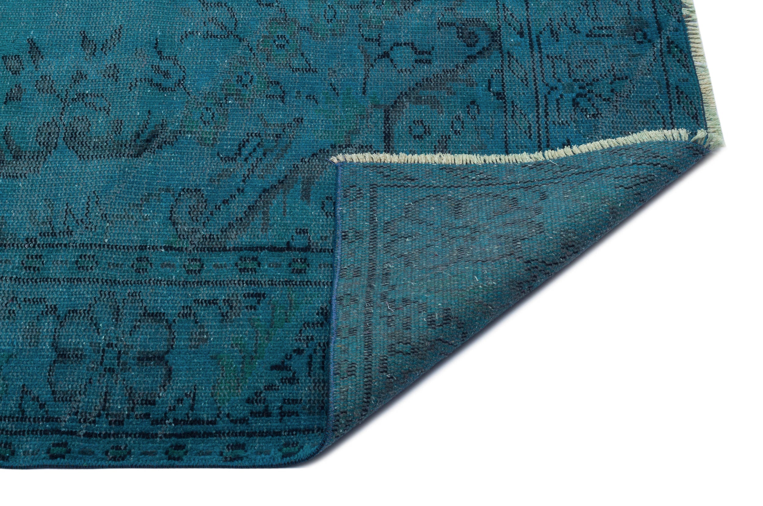 Atina Turquoise Vintage Wool Handmade Area Rug 6'0" x 9'3"