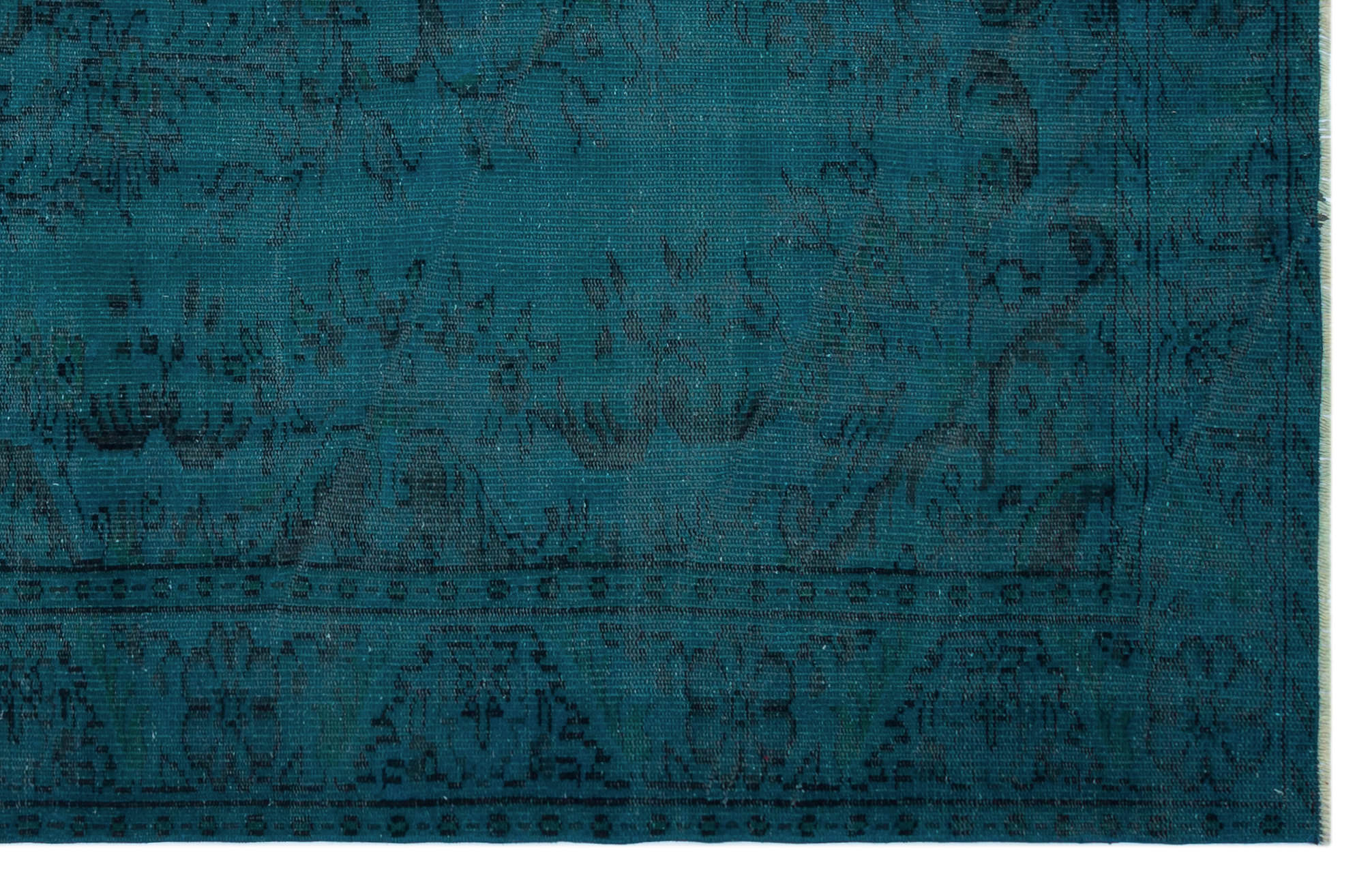 Atina Turquoise Vintage Wool Handmade Area Rug 6'0" x 9'3"