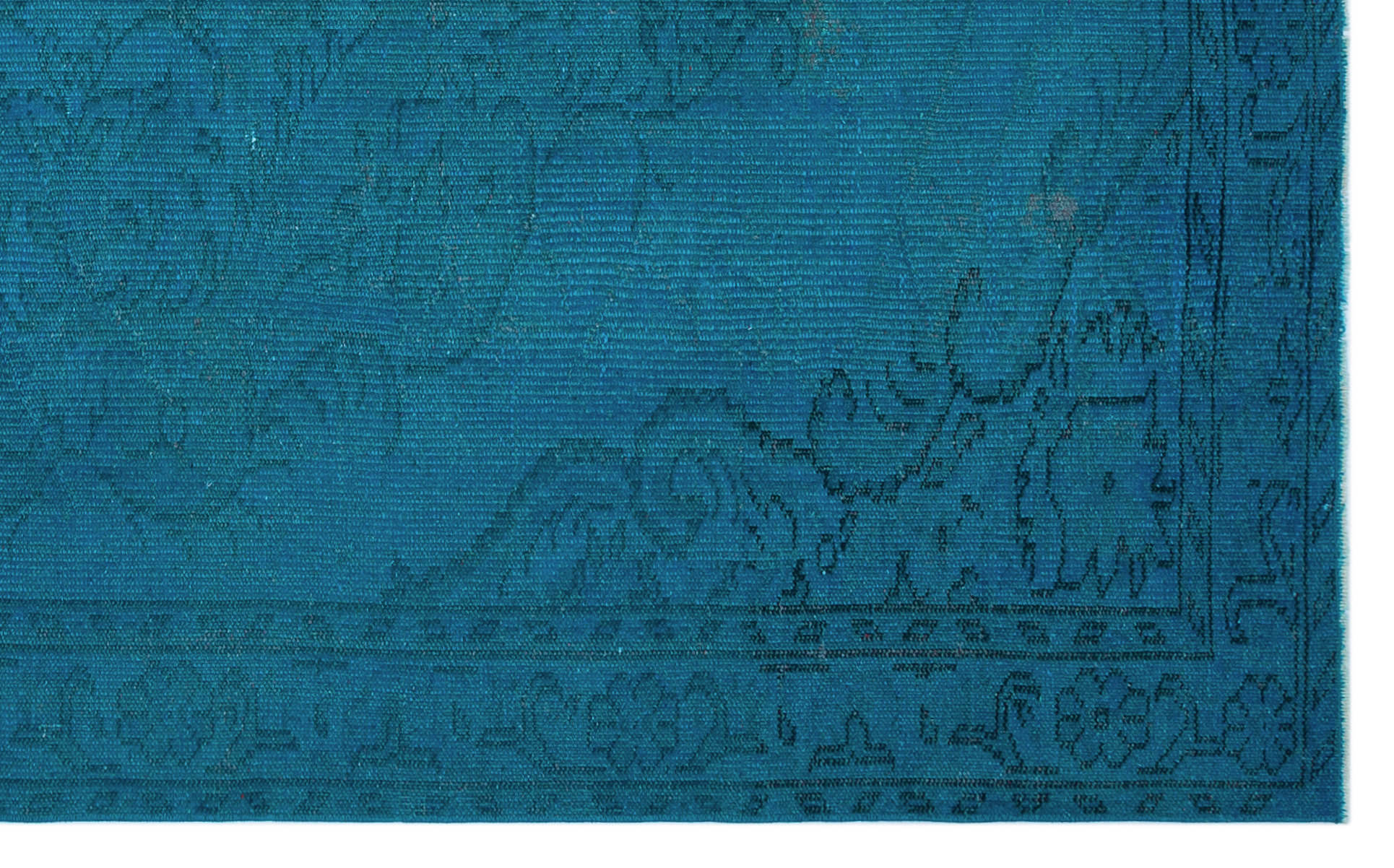 Atina Turquoise Vintage Wool Handmade Area Rug 5'8" x 8'11"