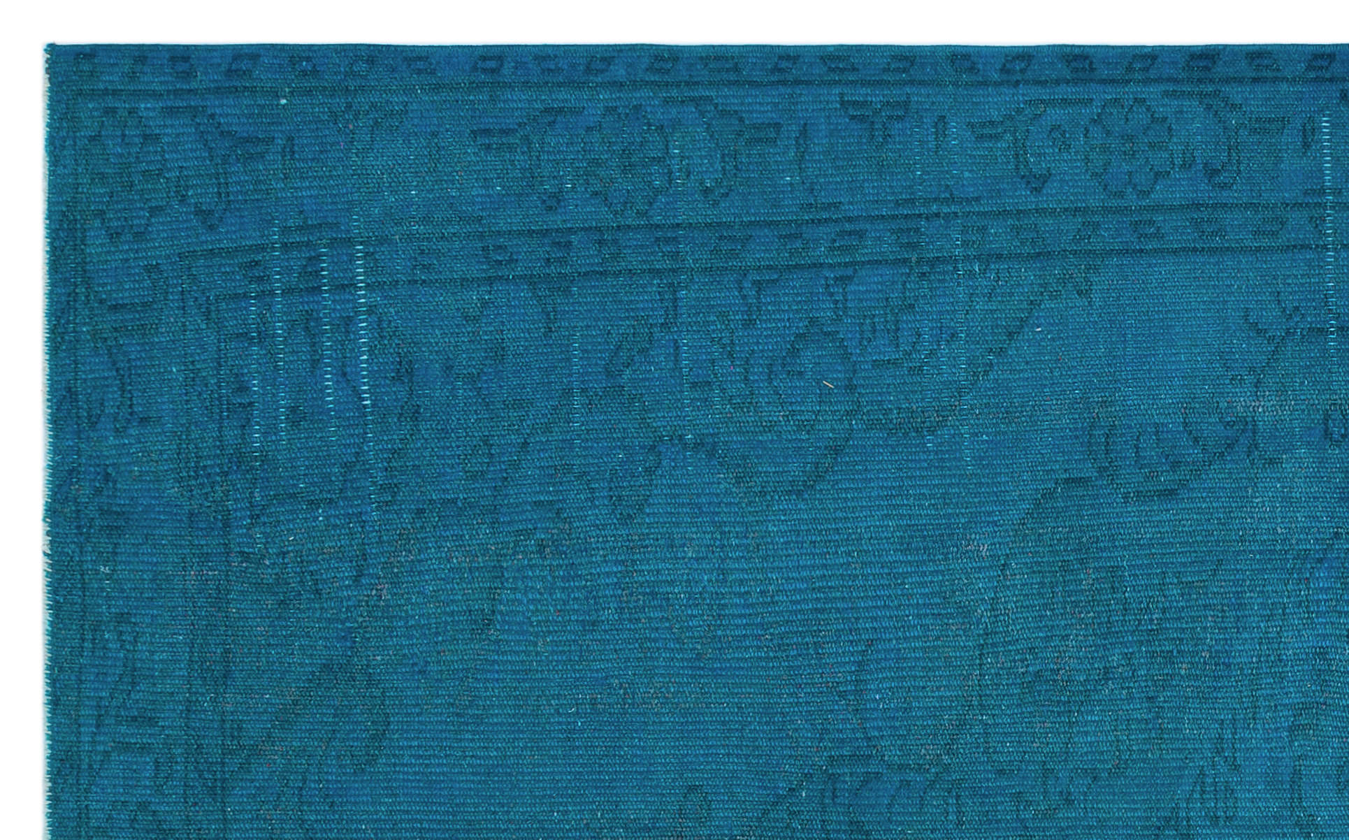 Atina Turquoise Vintage Wool Handmade Area Rug 5'8" x 8'11"