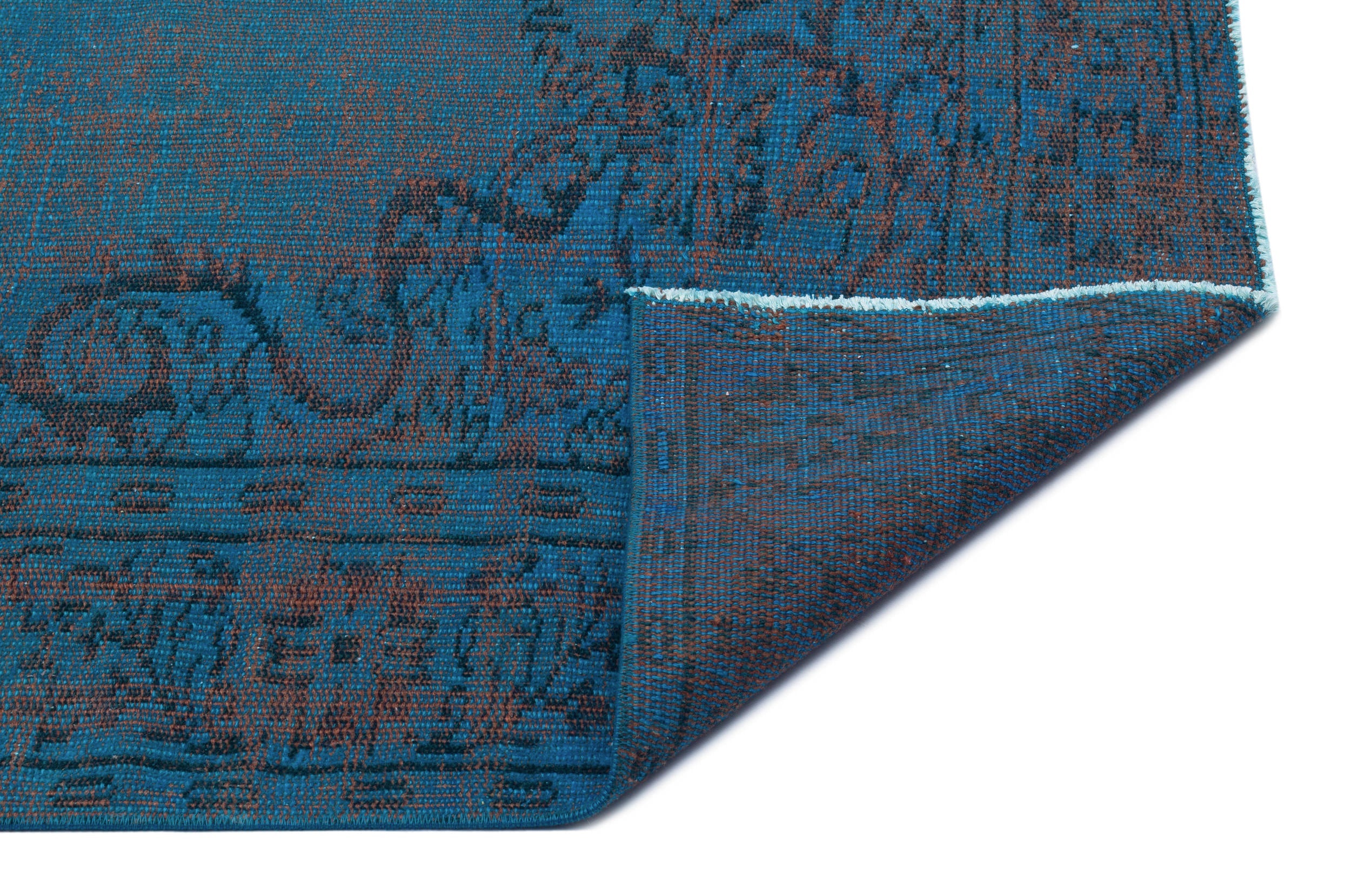 Atina Turquoise Vintage Wool Handmade Area Rug 6'4" x 10'2"