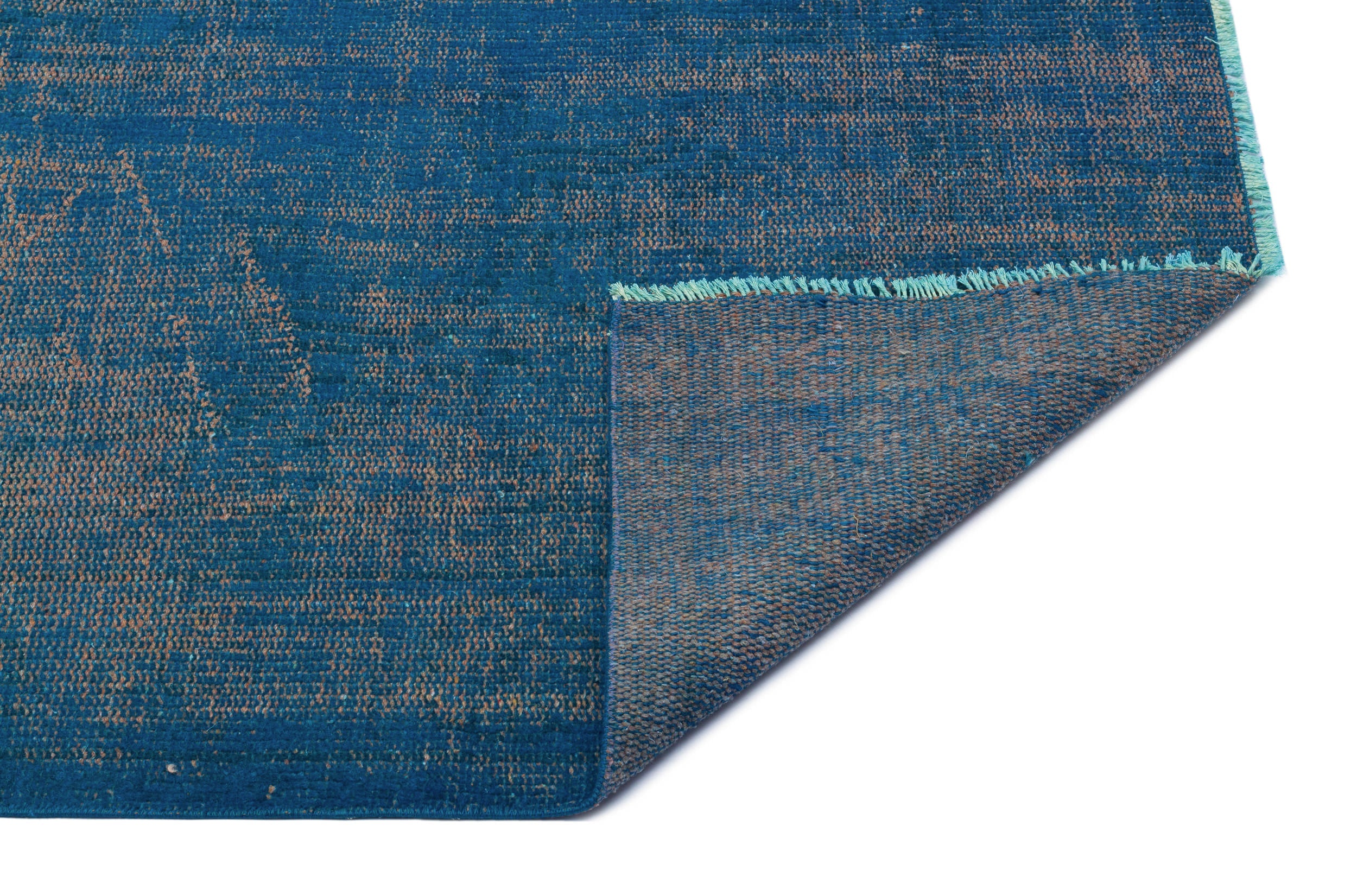 Atina Turquoise Vintage Wool Handmade Area Rug 5'5" x 9'4"