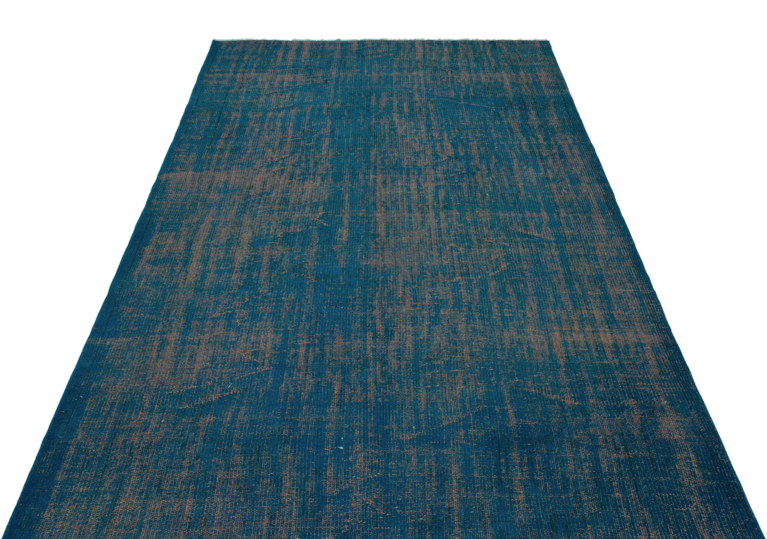 Atina Turquoise Vintage Wool Handmade Area Rug 5'5" x 9'4"