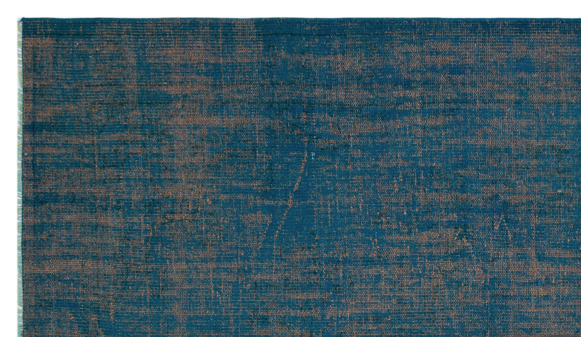 Atina Turquoise Vintage Wool Handmade Area Rug 5'5" x 9'4"